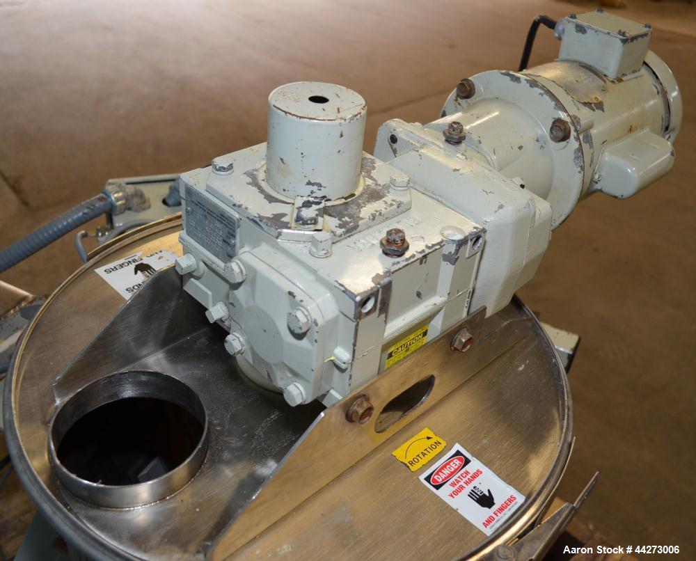 Used K-Tron Screw Type Modular Loss In Weight Feeder, Model K2MLT20, Stainless Steel. Approximate 3/4" diameter x 10" long twin screw design, driven by a 0.45kw, 100 volt DC motor. Approximate 15 pou...