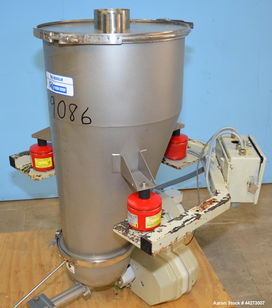 Used K-Tron Screw Type Modular Loss In Weight Feeder, Model K2MLT20, Stainless Steel. Approximate 3/4" diameter x 25" long twin screw design, driven by a 0.45kw, 100 volt DC motor. Approximate 125 po...