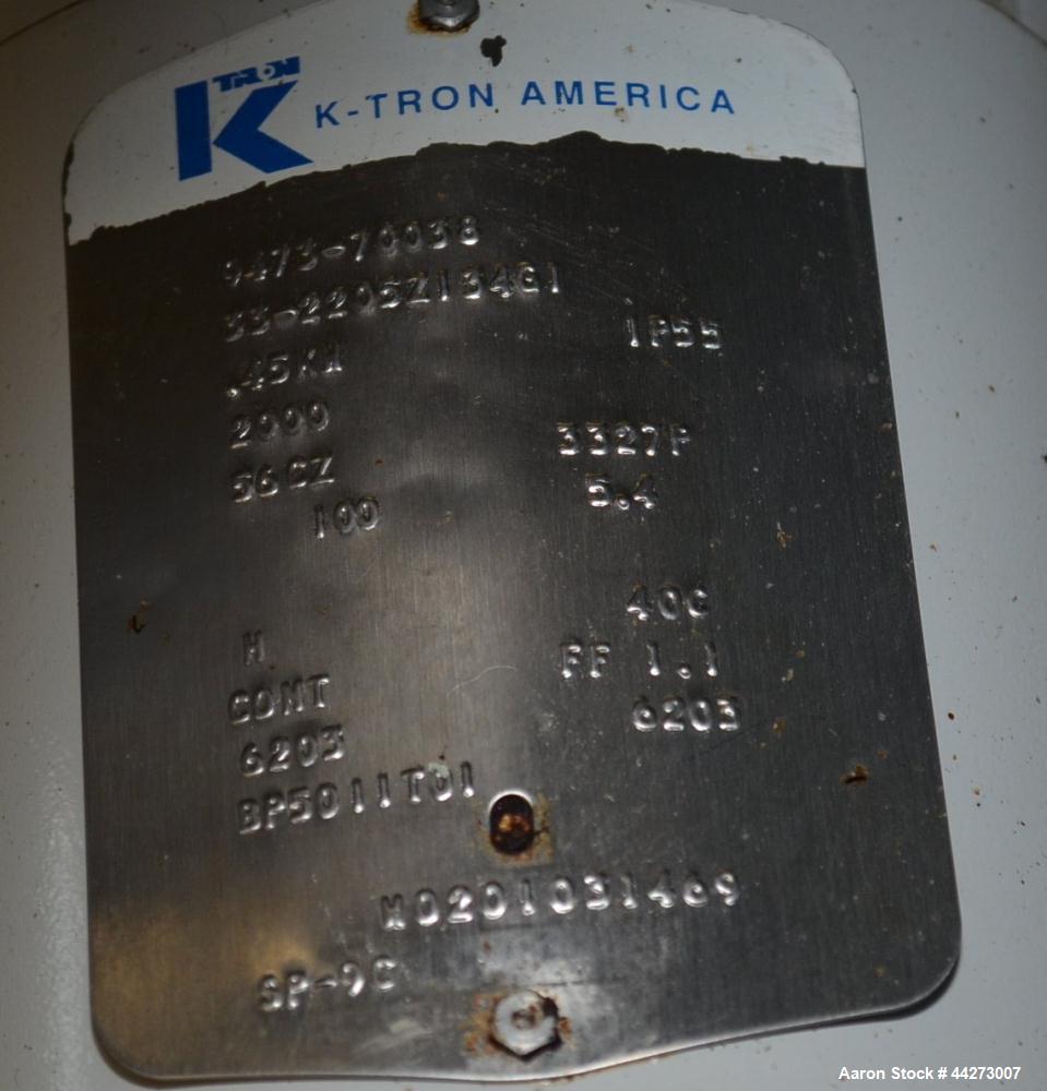 Used K-Tron Screw Type Modular Loss In Weight Feeder, Model K2MLT20, Stainless Steel. Approximate 3/4" diameter x 25" long twin screw design, driven by a 0.45kw, 100 volt DC motor. Approximate 125 po...