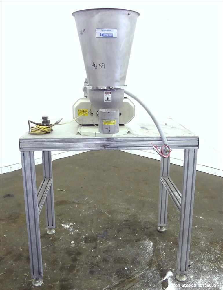 Used Stainless Steel K-Tron Twin Screw Volumetric Feeder, Model K2-MV-T20