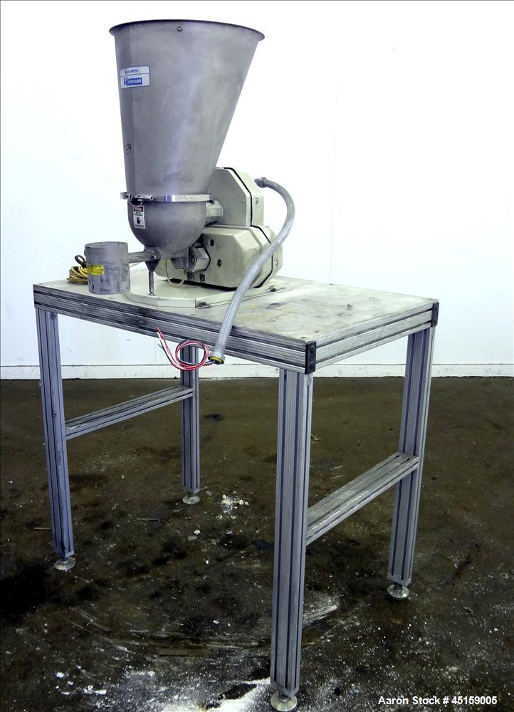 Used Stainless Steel K-Tron Twin Screw Volumetric Feeder, Model K2-MV-T20