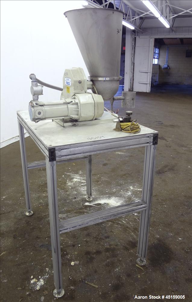Used Stainless Steel K-Tron Twin Screw Volumetric Feeder, Model K2-MV-T20