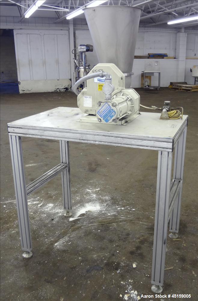 Used Stainless Steel K-Tron Twin Screw Volumetric Feeder, Model K2-MV-T20