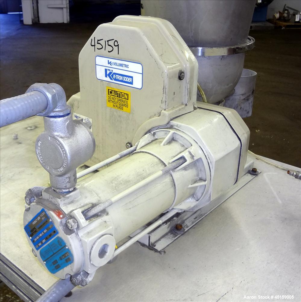 Used Stainless Steel K-Tron Twin Screw Volumetric Feeder, Model K2-MV-T20