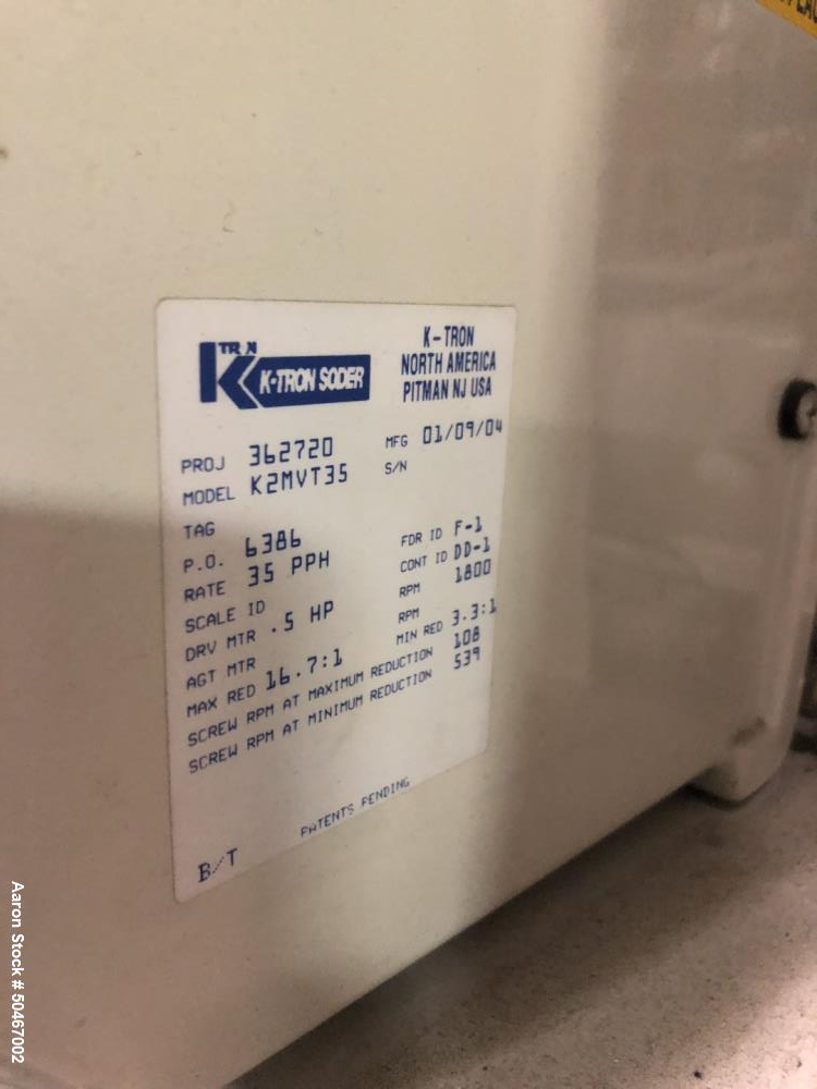 Used K-Tron Volumetric Feeder, Model K2MVT35