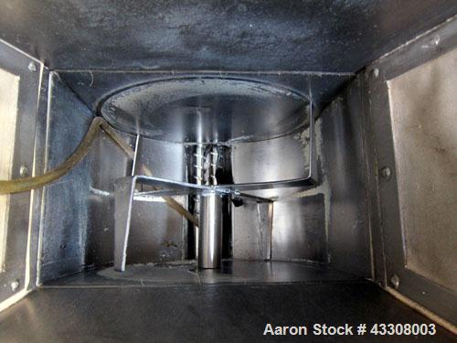 Used K-Tron Volumetric Twin Screw Feeder, Model T35-1-B-2-32-00-A, 304 Stainless Steel. (2) Approximate 1" diameter x 12" long screws, driven by a 1/4 hp motor, approximate 530 pound an hour capacity...