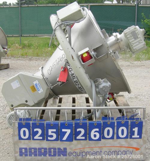 Used K-Tron screw type modular loss in weight feeder, model K2MLT60, 316 stainless steel. Approximately 2 1/4" diameter twin screw design, driven by a 1 1/2 hp, 180 volt, 1750 rpm DC motor, approxima...