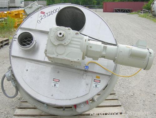 Used K-Tron screw type modular loss in weight feeder, model K2MLT60, 316 stainless steel. Approximately 2 1/4" diameter twin screw design, driven by a 1 1/2 hp, 180 volt, 1750 rpm DC motor, approxima...