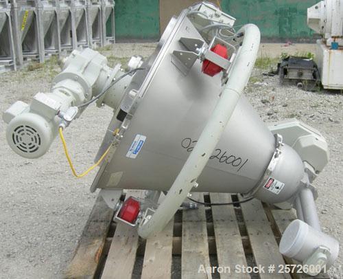 Used K-Tron screw type modular loss in weight feeder, model K2MLT60, 316 stainless steel. Approximately 2 1/4" diameter twin screw design, driven by a 1 1/2 hp, 180 volt, 1750 rpm DC motor, approxima...