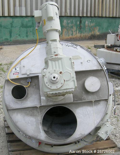 Used K-Tron screw type modular loss in weight feeder, model K2MLT60, 316 stainless steel. Approximately 2 1/4" diameter twin screw design, driven by a 1 1/2 hp,180 volt,1750 rpm DC motor, approximate...