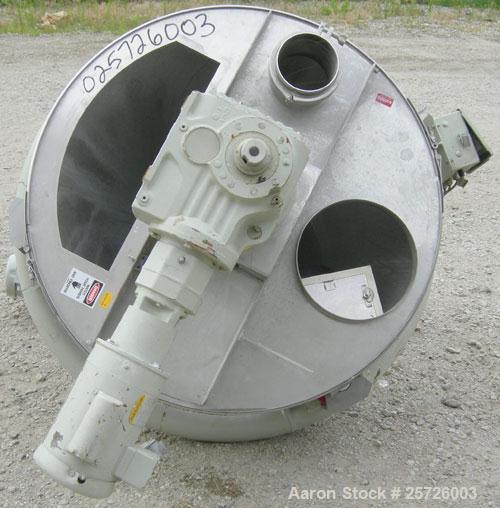 Used K-Tron screw type modular loss in weight feeder, model K2MLT60, 316 stainless steel. Approximately 2 1/4" diameter twin screw design, driven by a 1 1/2 hp,180 volt,1750 rpm DC motor, approximate...