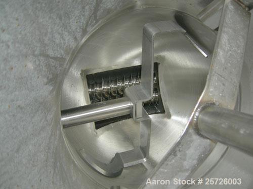 Used K-Tron screw type modular loss in weight feeder, model K2MLT60, 316 stainless steel. Approximately 2 1/4" diameter twin screw design, driven by a 1 1/2 hp,180 volt,1750 rpm DC motor, approximate...