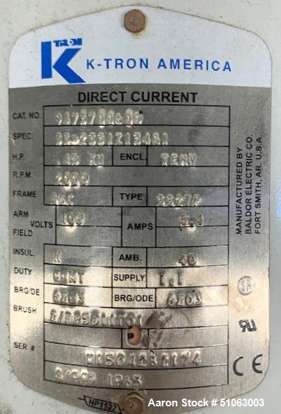 Used KTron / Coperion Twin Screw Volumetric Feeder