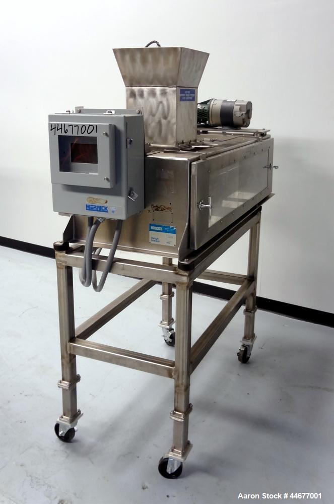 Used Stainless Steel Merrick Industries Weigh Belt Feeder, Model Gravimerik 950
