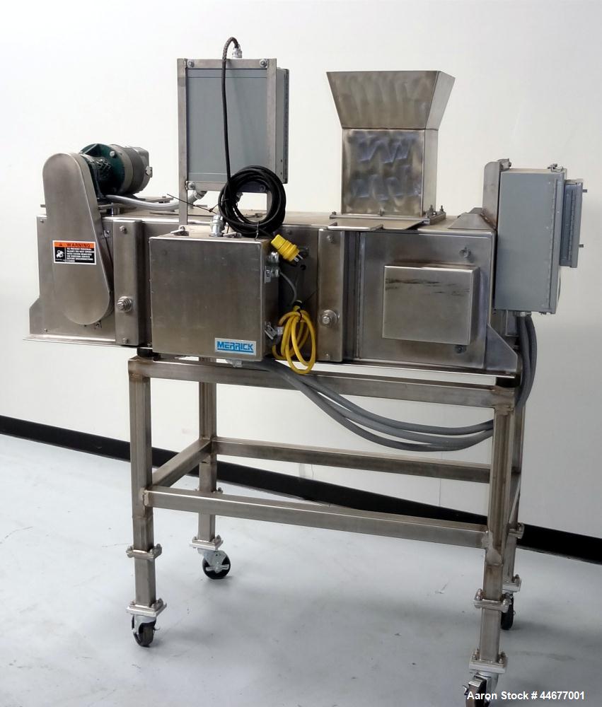 Used Stainless Steel Merrick Industries Weigh Belt Feeder, Model Gravimerik 950