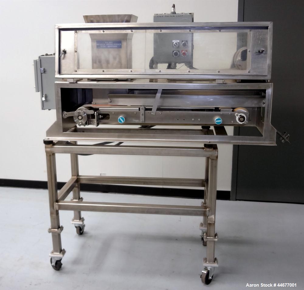 Used Stainless Steel Merrick Industries Weigh Belt Feeder, Model Gravimerik 950