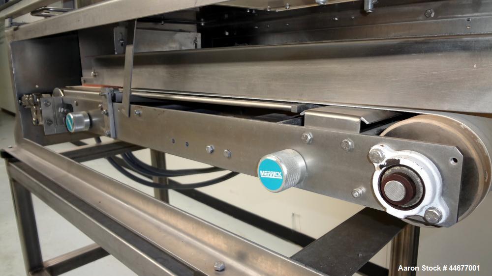 Used Stainless Steel Merrick Industries Weigh Belt Feeder, Model Gravimerik 950