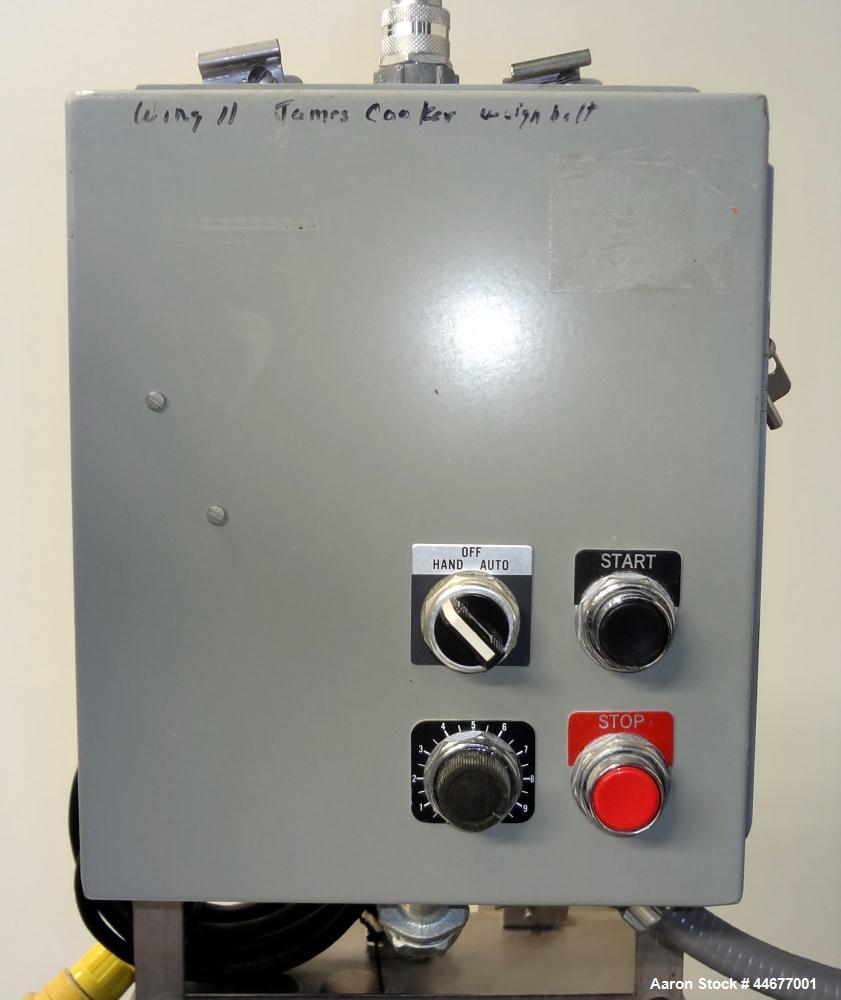 Used Stainless Steel Merrick Industries Weigh Belt Feeder, Model Gravimerik 950