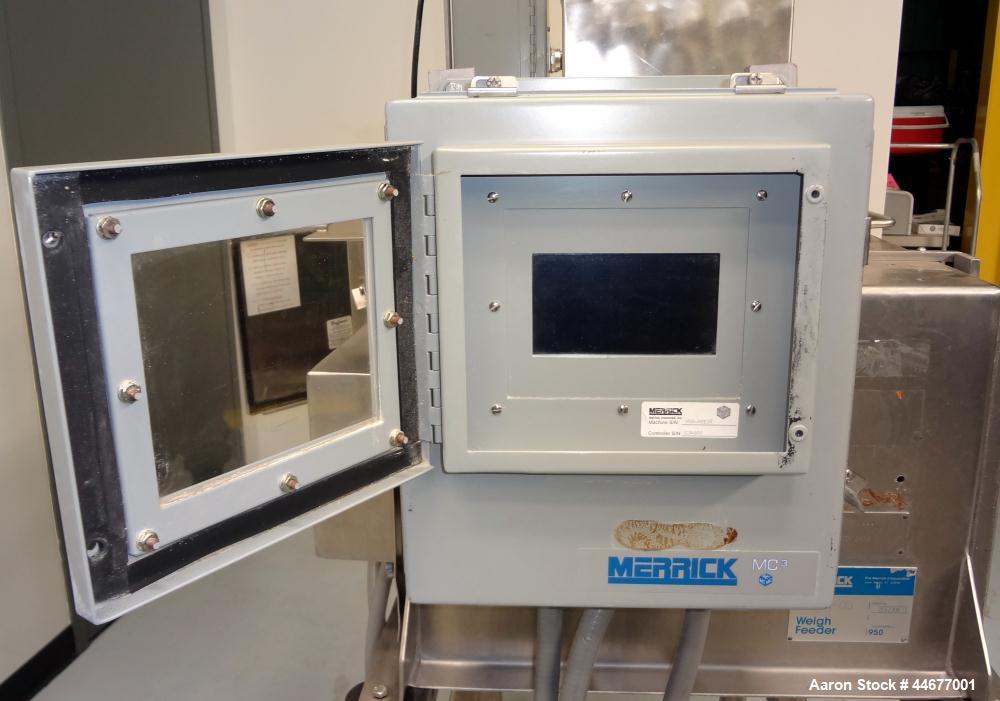 Used Stainless Steel Merrick Industries Weigh Belt Feeder, Model Gravimerik 950