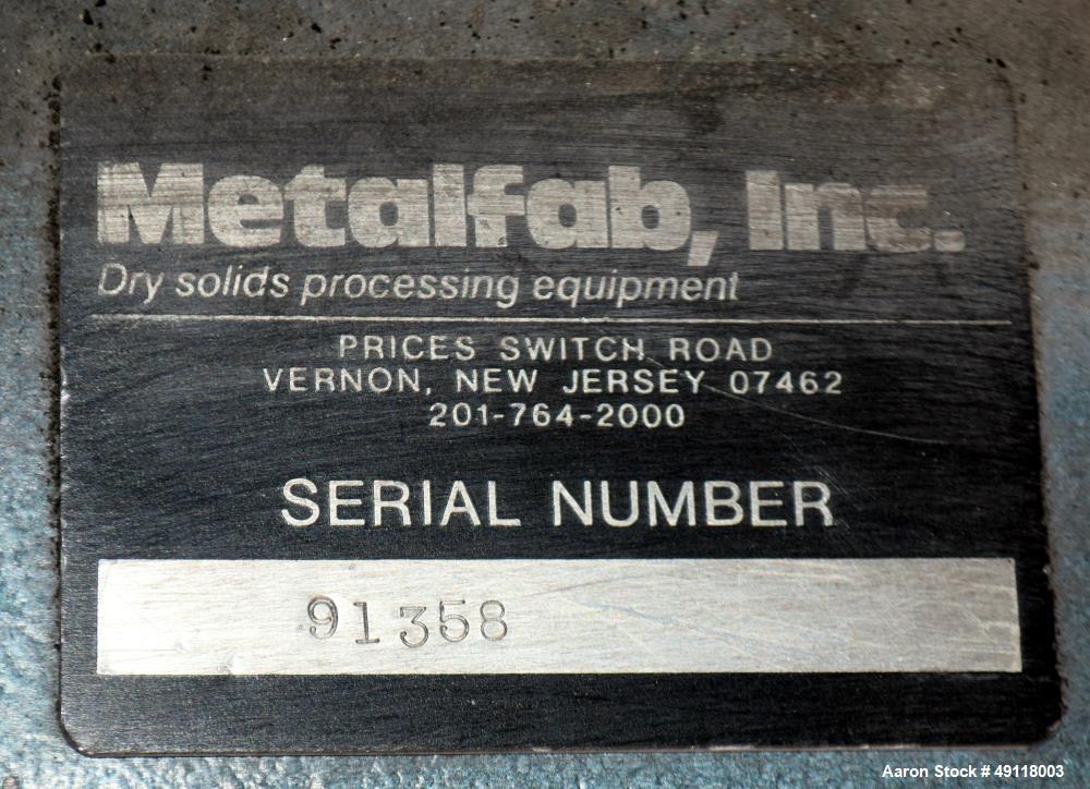 Used MetalFab Volumetric Screw Feeder, Model DB2-6