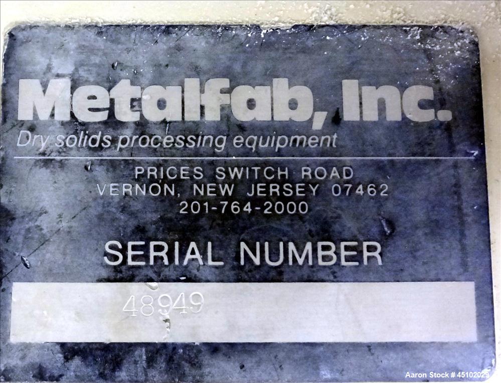 Used Metalfab Volumetric Feeder