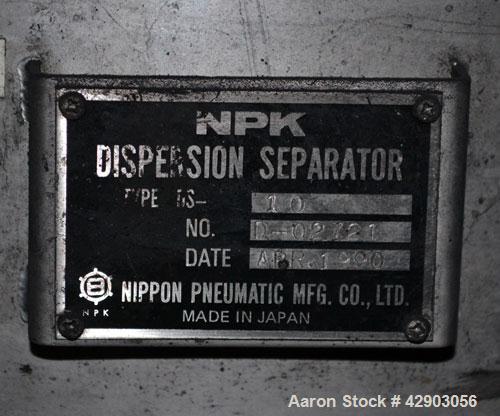 Used-NPK Dispersion Seperator, Model DS-10, Stainless Steel.