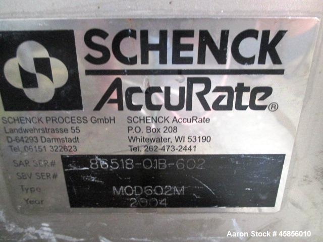 Used Schenck Accurate Volumetric Feeder, Type MOD602M