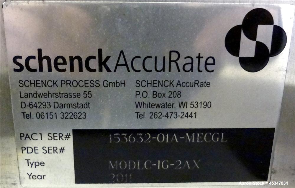 Used Stainless Steel Schenck Loss in WeightFeeder, Type MODLC-1G-2AX, (1) 1.5"