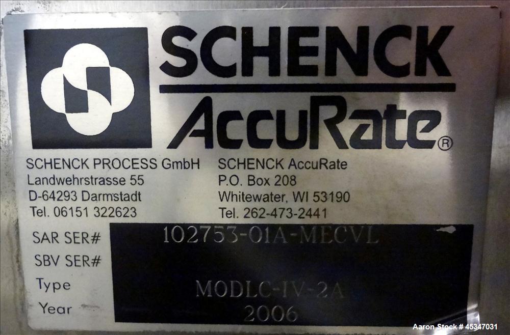 Used Stainless Steel Schenk Powder Feeder System, Model MODLC-IV-2A