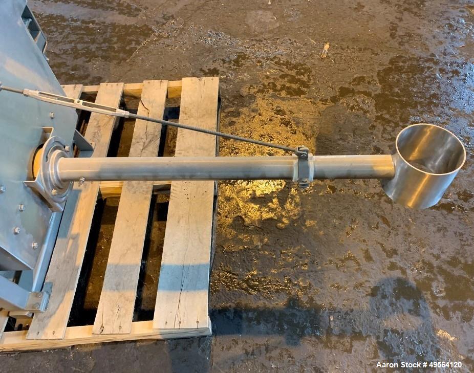 Used Schenck Volumetric Feeder, Model MODMC-IG-1AX. Stainless steel construction. 2" Diameter x 34" long auger. Serial# 65067-01A-MECGM.