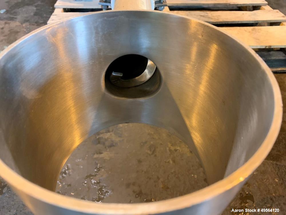Used Schenck Volumetric Feeder, Model MODMC-IG-1AX. Stainless steel construction. 2" Diameter x 34" long auger. Serial# 65067-01A-MECGM.