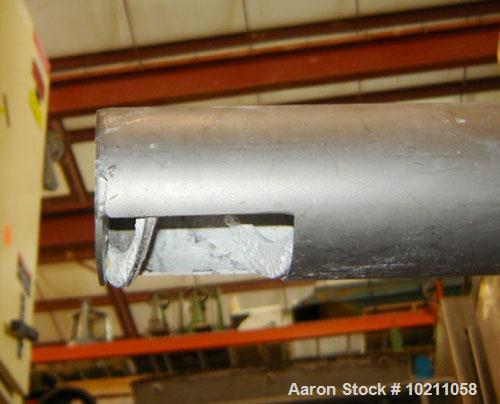 Used 2" Diameter Schenck AccuRate Stainless Steel Screw Feeder. Loss-in-weight design. Feeder placed on AccuRate platform scale, 220 lb capacity. 2" diameter centerless flat helix, standard pitch, du...