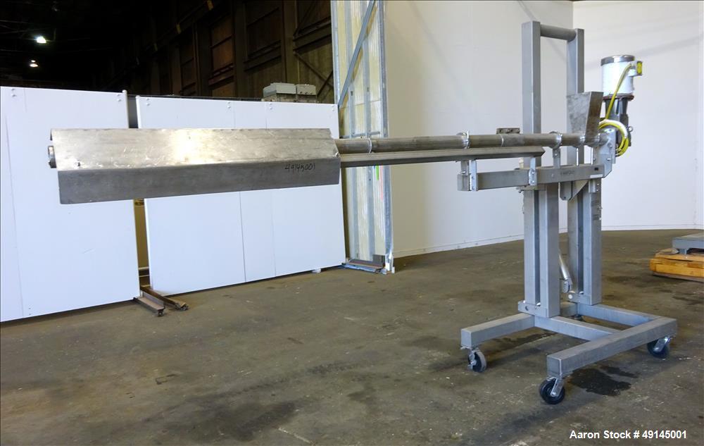 Used Coating Drum Powder Feed Screw, 304 Stainless Steel