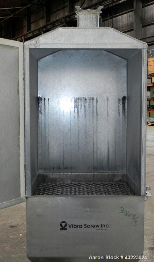 Used Vibra Screw Volumetric 1’’ Versi Feeder, 304 Stainless Steel. Bulk density 47 pounds a cubic foot, flow rate 130-180 pounds an hour. Driven by a 3/4 hp, 3/60/460 volt, 1750 rpm XP gear motor. Un...