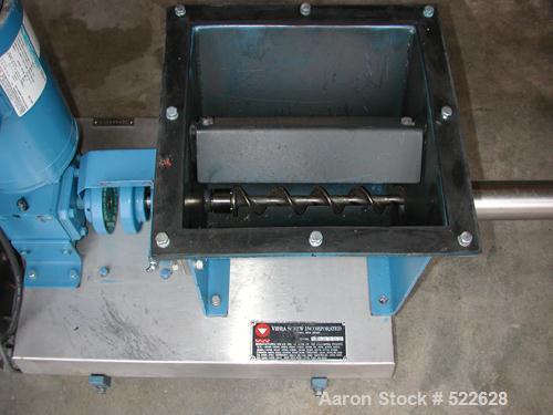 USED: Vibra Screw loss in weight feeder system. Includes Vibra Screw model CLIW2-500-5C, 2" screw, rated 52-1040 lbs/hour, feed hopper, load cell platform scale, variable frequency drive controller a...