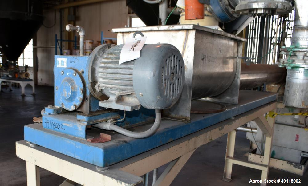 Used Vibra Screw 304 Stainless Steel Screw Feeder.