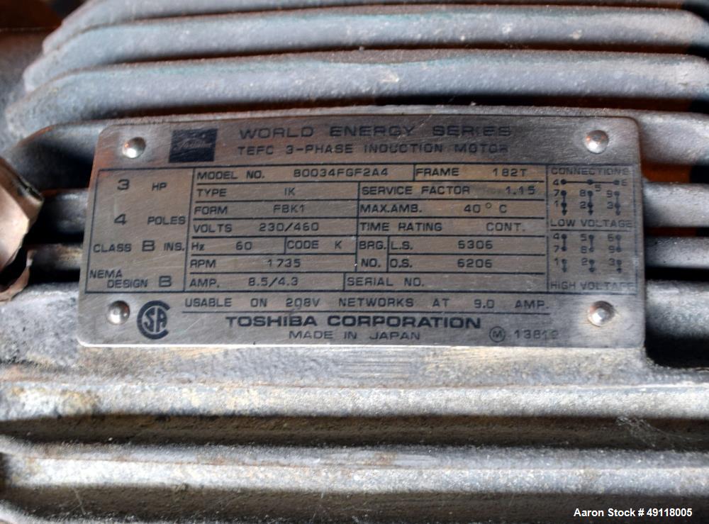 Used Vibra Screw 304 Stainless Steel Screw Feeder.