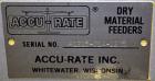Used Schenk AccuRate Dry Material Feeder, Model 1205. Approximately 6-1/2