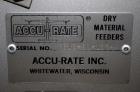 Used Accu-Rate 600 Series Dry Material Feeder, Model 612, 304 Stainless Steel. Approximately 1-7/8