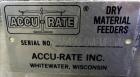 Used AccuRate Feeder, 304 Stainless Steel, 3.5