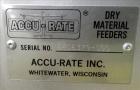 Used Accu-Rate 600 Series Dry Material Feeder, 304 Stainless Steel. Approximately 1-3/4