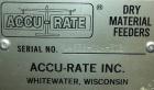 USED: Accurate volumetric dry material feeder. Approximate 1