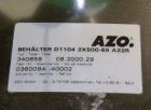 Unused- AZO Feeding System consisting of: (1) AZO hopper, model D1104-2X500-65-A22R, 304 stainless steel, approximately 44