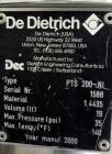 Used Stainless Steel De Dietrich Powder Pump, Model PTS-200-NI