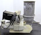 Used K-Tron Volumetric Twin Screw Feeder, Model K2-MV- T20, 316 Stainless Steel. Approximate (0.025) to 2.5 cubic feet an hour output. (2) Approximate 5/8” diameter intermeshing screws. Driven by a 0...