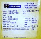 Used K-Tron Volumetric Twin Screw Feeder, Model K2-MV- T20, 316 Stainless Steel. Approximate (0.025) to 2.5 cubic feet an hour output. (2) Approximate 5/8” diameter intermeshing screws. Driven by a 0...