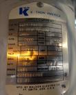 Used Feeder System Consisting of  (1) K-Tron feeder model K2MLS rated for 300 pounds per hour driven by a 0.45 kw, 200 volt, 2000 rpm motor (1) K-Tron feeder model K2MLT20 rated for 20 pounds per hou...