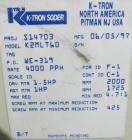 Used K-Tron Modular Loss In Weight Feeder Sytem consisting of: (2) Model K2MLT60 feeders, 316 stainless steel. Twin screw design, each driven by a 1 1/2 HP, 180/200 Volt, 1750 RPM XP DC motor, each a...