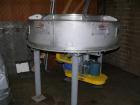 Used LCI Circle Feeder, model CF-1000BS. 1000 mm diameter solids feeder, 304 stainless steel construction for all product contact parts, others in painted carbon steel; single discharge port; rotatio...