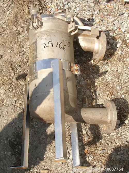 Used American Filter Basket Filter, stainless steel construction, 7" diameter x 10" deep baskets, rated 150 PSI at 100 degrees F, Serial No. 248-1.